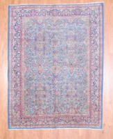 Herat Oriental Antique Persian Kirman Wool Rug-739