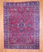 Antique Persian Hand-knotted Sarouk (8'6 x 11'2) 1