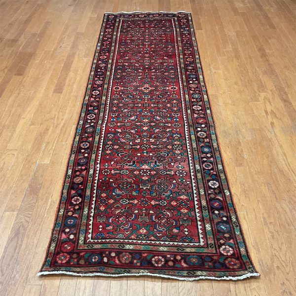 Persian Hand-knotted Hamadan Wool Runner (3'3 x 10'7)