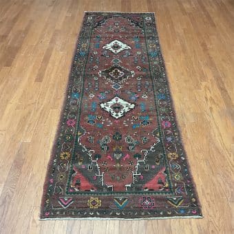 Persian Hand-knotted Hamadan Wool Runner (3'3 x 10'3)