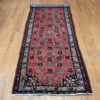 Persian Hand-knotted Tribal Hamadan Wool Runner (3'10 x 11'11)