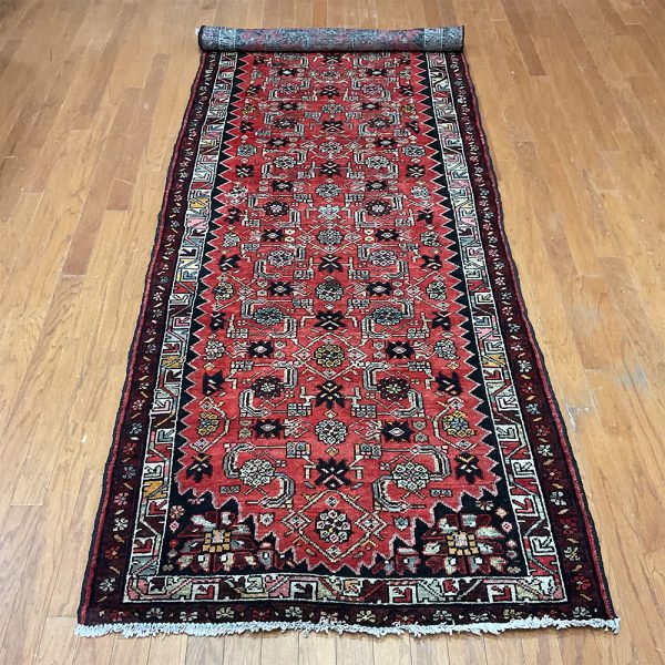 Persian Hand-knotted Tribal Hamadan Wool Runner (3'10 x 11'11)