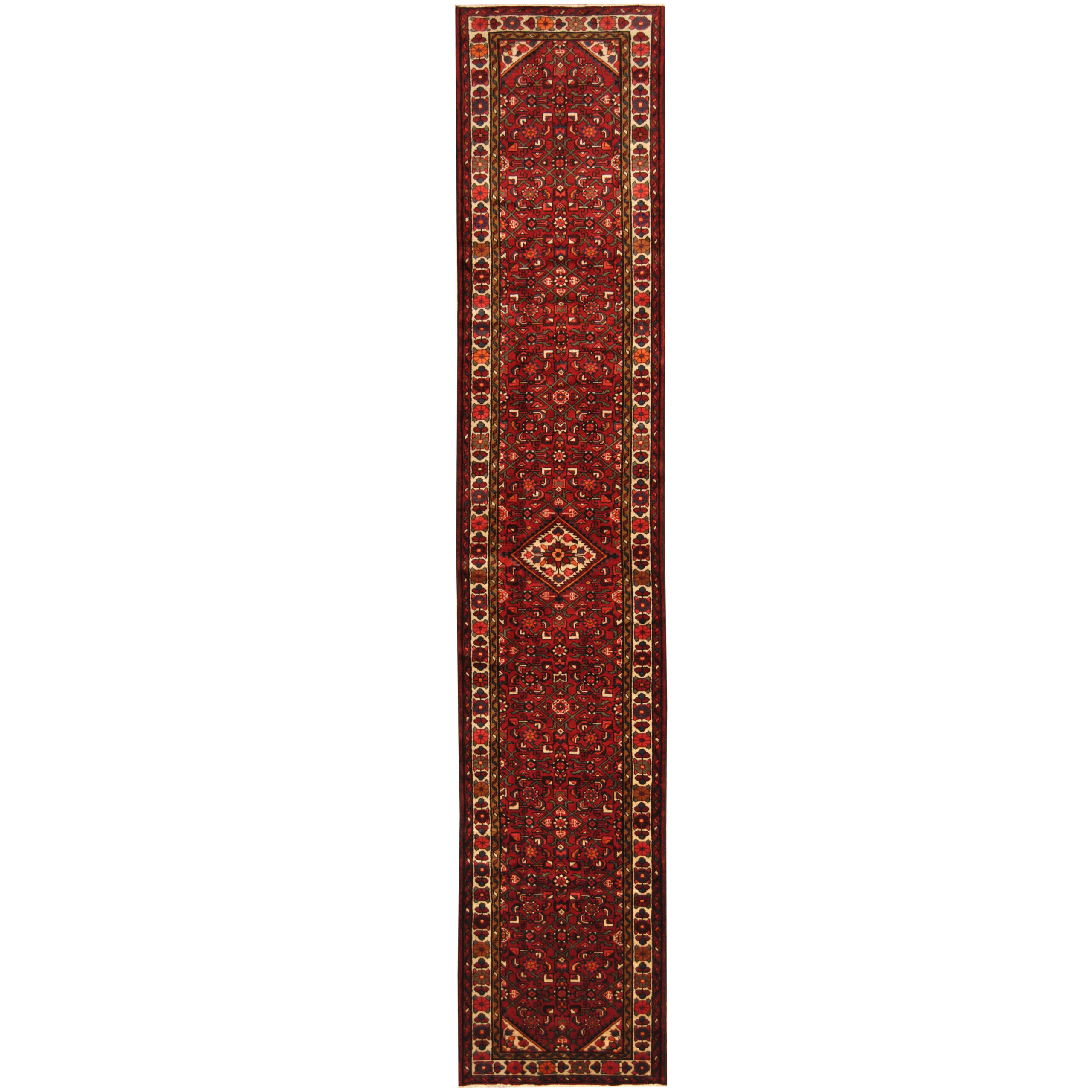 Persian Handknotted Tribal Hamadan Wool Runner (2'8 x 13'6) Herat