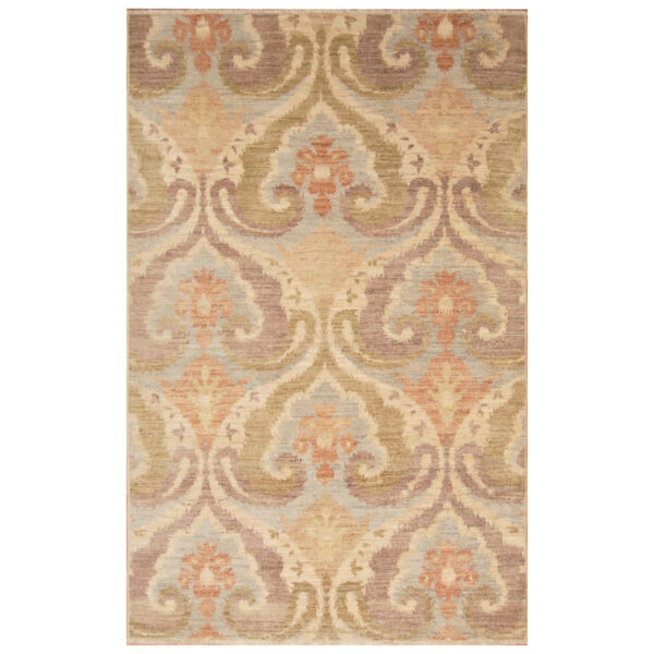 Afghan Hand-knotted Vegetable Dye Ikat Wool Rug (5'1 x 8'1)