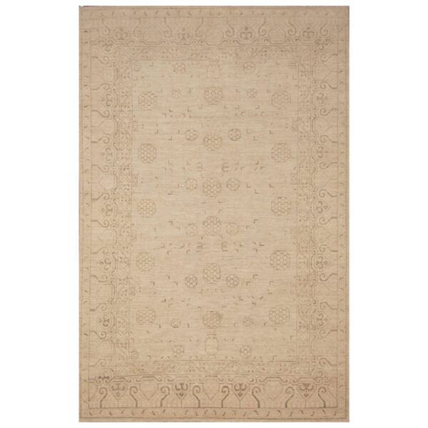 Afghan Hand-knotted Vegetable Dye Khotan Wool Rug (5'10 x 9')