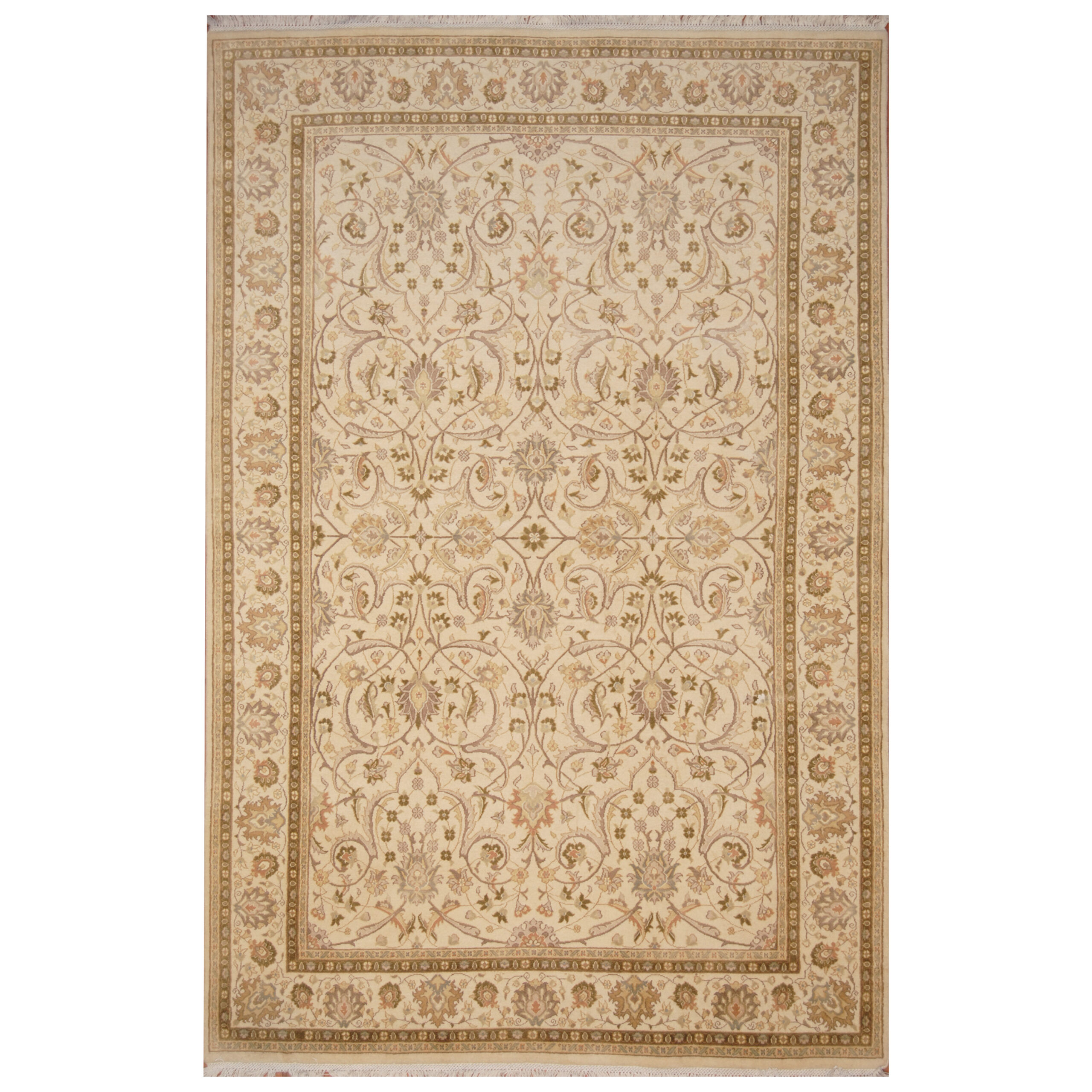 Pak Persian Hand-knotted Tabriz Wool Rug (6'1 x 9'4) - Herat Oriental Rugs