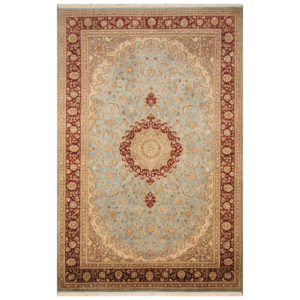 Pak Persian Hand Knotted Tabriz Wool Silk Rug 6 3 X 9