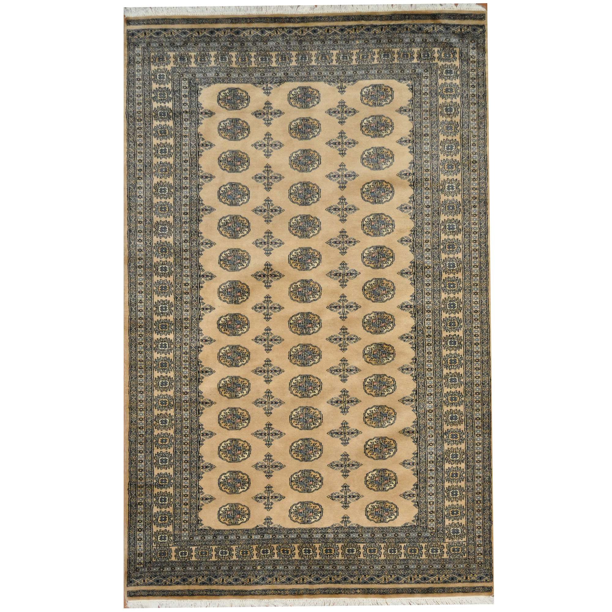 Stani Hand Knotted Bokhara Wool Rug 5 X 8 Herat Oriental Rugs
