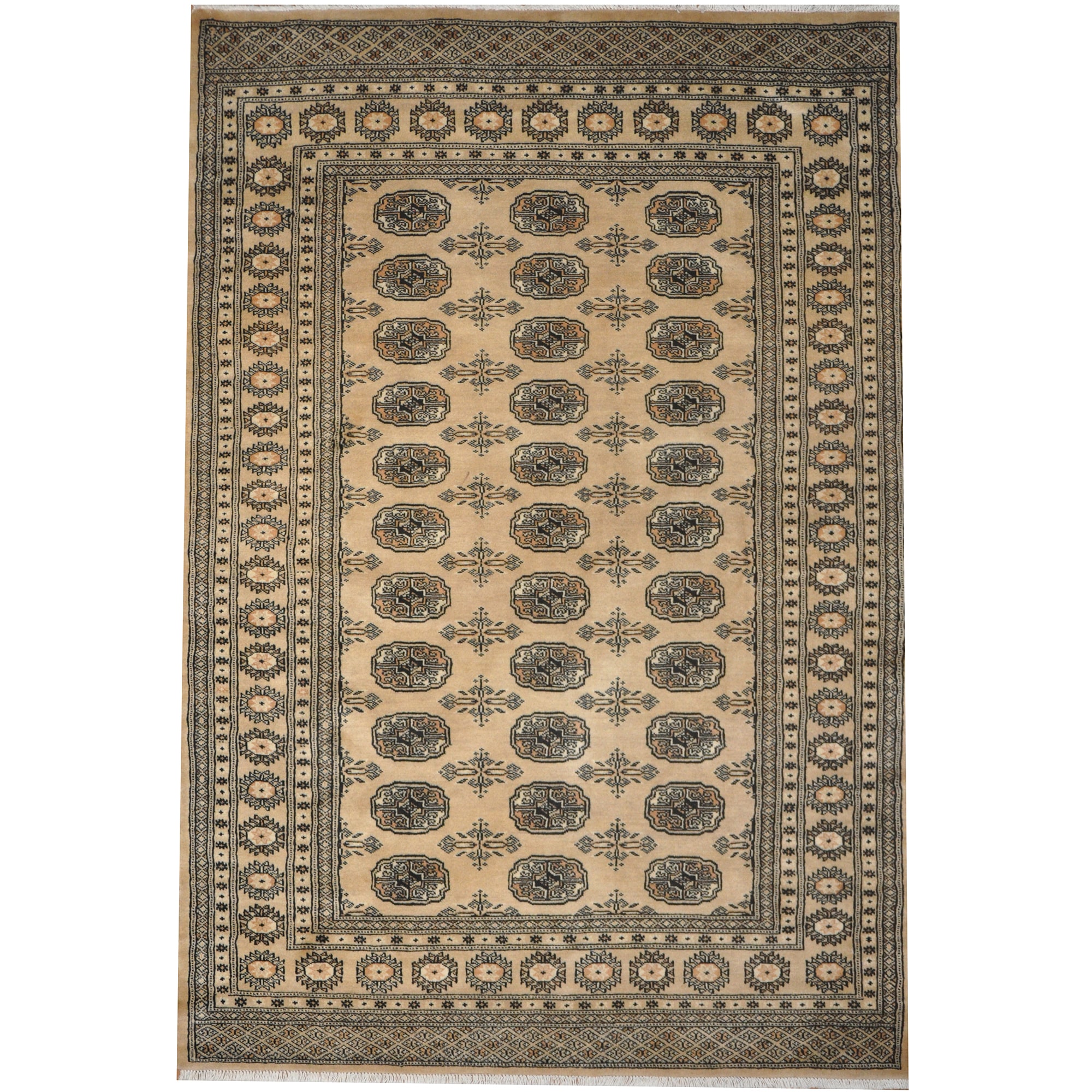 Stani Hand Knotted Bokhara Wool Rug 4 7 X 6 8 Herat Oriental Rugs