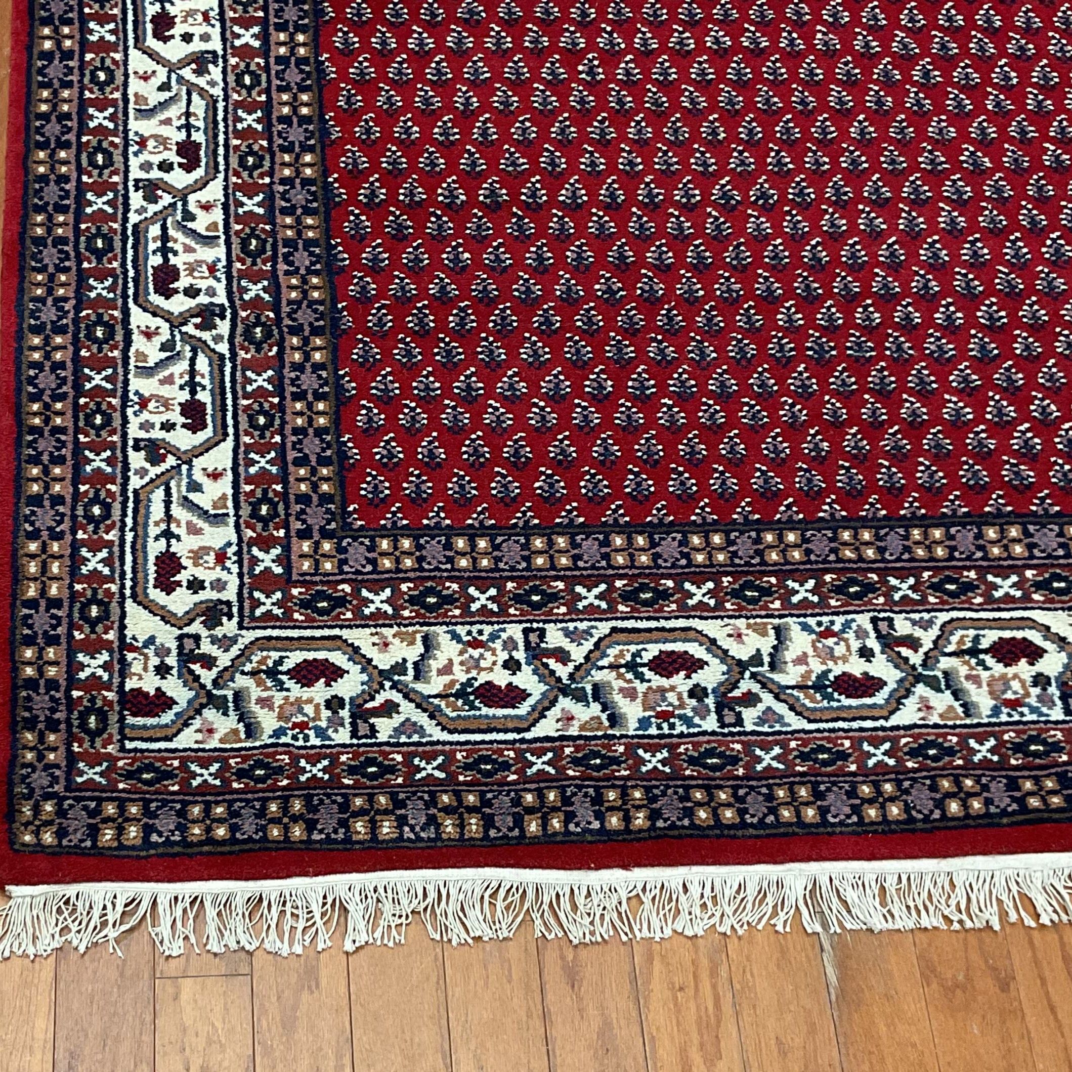 Indo Hand-knotted Mir Wool Rug (5'8 x 8'1) - Image 3