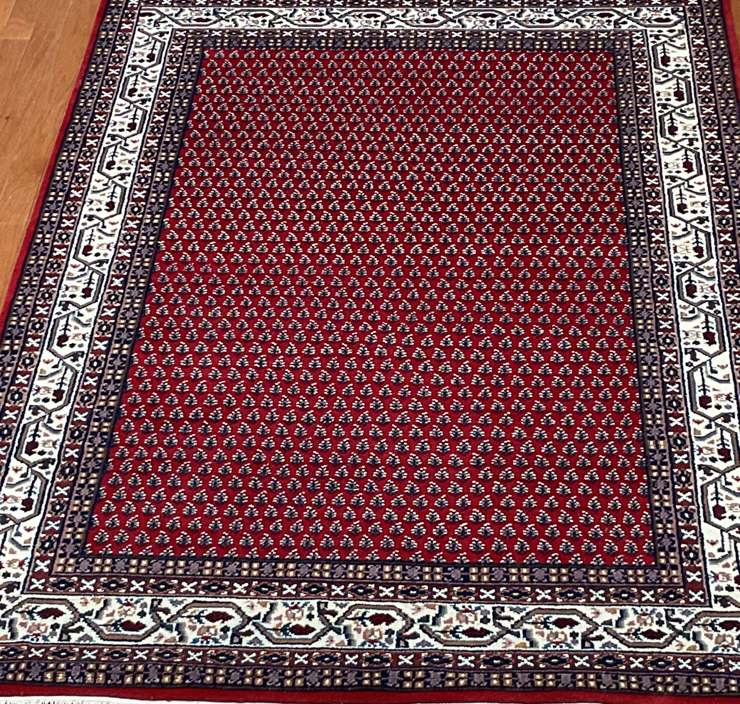 Indo Hand-knotted Mir Wool Rug (5'8 x 8'1) - Image 5