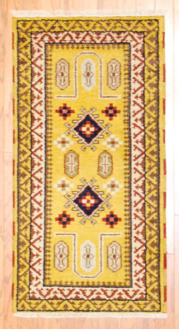 Indo Hand-knotted Kazak (2'1 x 4')