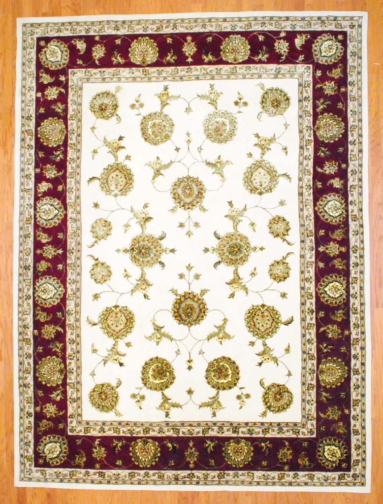 Sino Hand-tufted with Silk Rug (9' x 12') - Herat Oriental Rugs