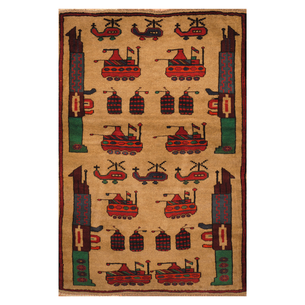 Afghan Hand Knotted Wool War Rug 2 9 X 4 5 Herat Oriental Rugs Afghan