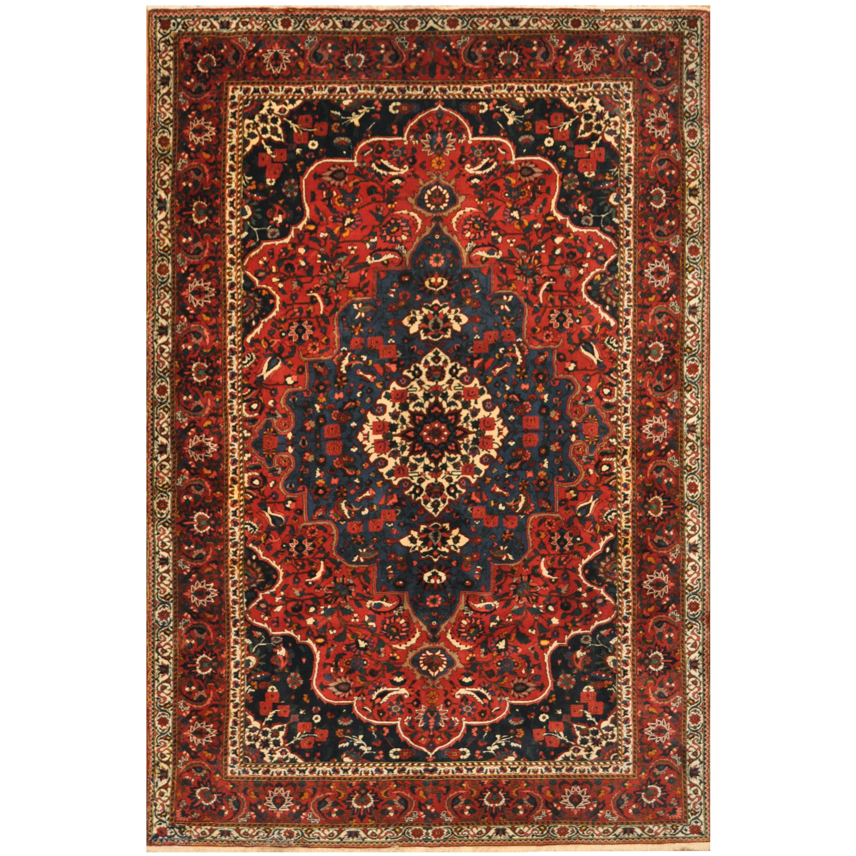 Persian Hand Knotted Bakhtiari Wool Rug 7 X 11