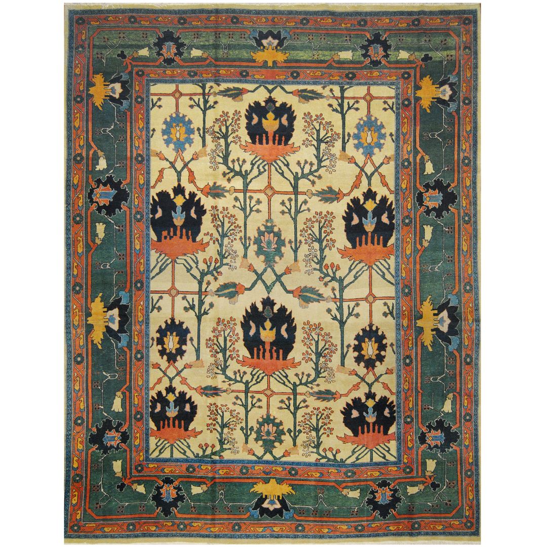 Semi Antique Mahal Wool Rug, 9 X 12 Wool Oriental Rugs