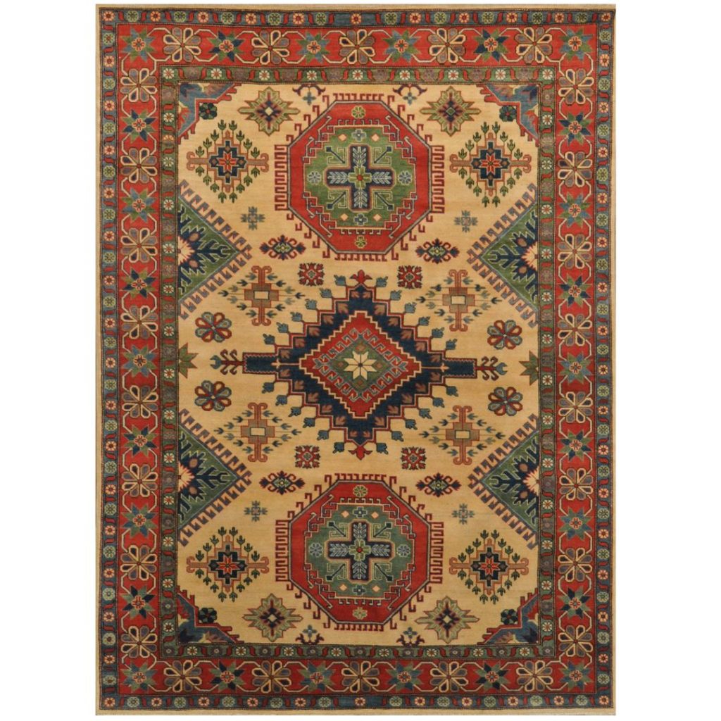 Afghan Hand-knotted Kazak Wool Rug (6'6 x 9') - Herat Oriental Rugs