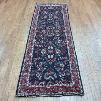 Persian Hand-knotted Hamadan Wool Runner (3'2 x 10')