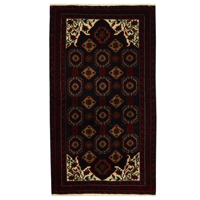 Persian Hand Knotted Tribal Balouchi Wool Runner 3 7 X 6 5