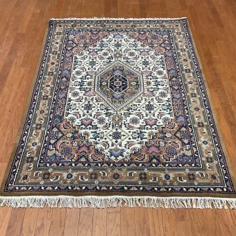 Indo Hand-knotted Bidjar Wool Rug (4'7 x 6'7)