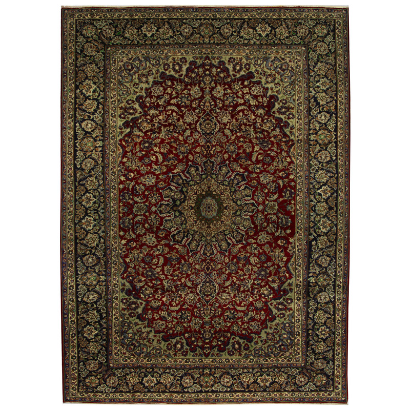 Persian Hand-knotted Isfahan Wool Rug (9'10 x 13'7) - Herat Oriental Rugs