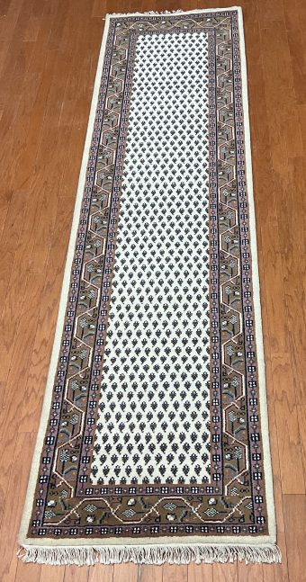 Indo Hand-knotted Mir Wool Runner (2'9 x 12')