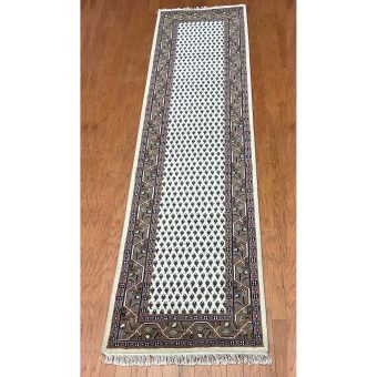 Indo Hand-knotted Mir Wool Runner (2'9 x 10')