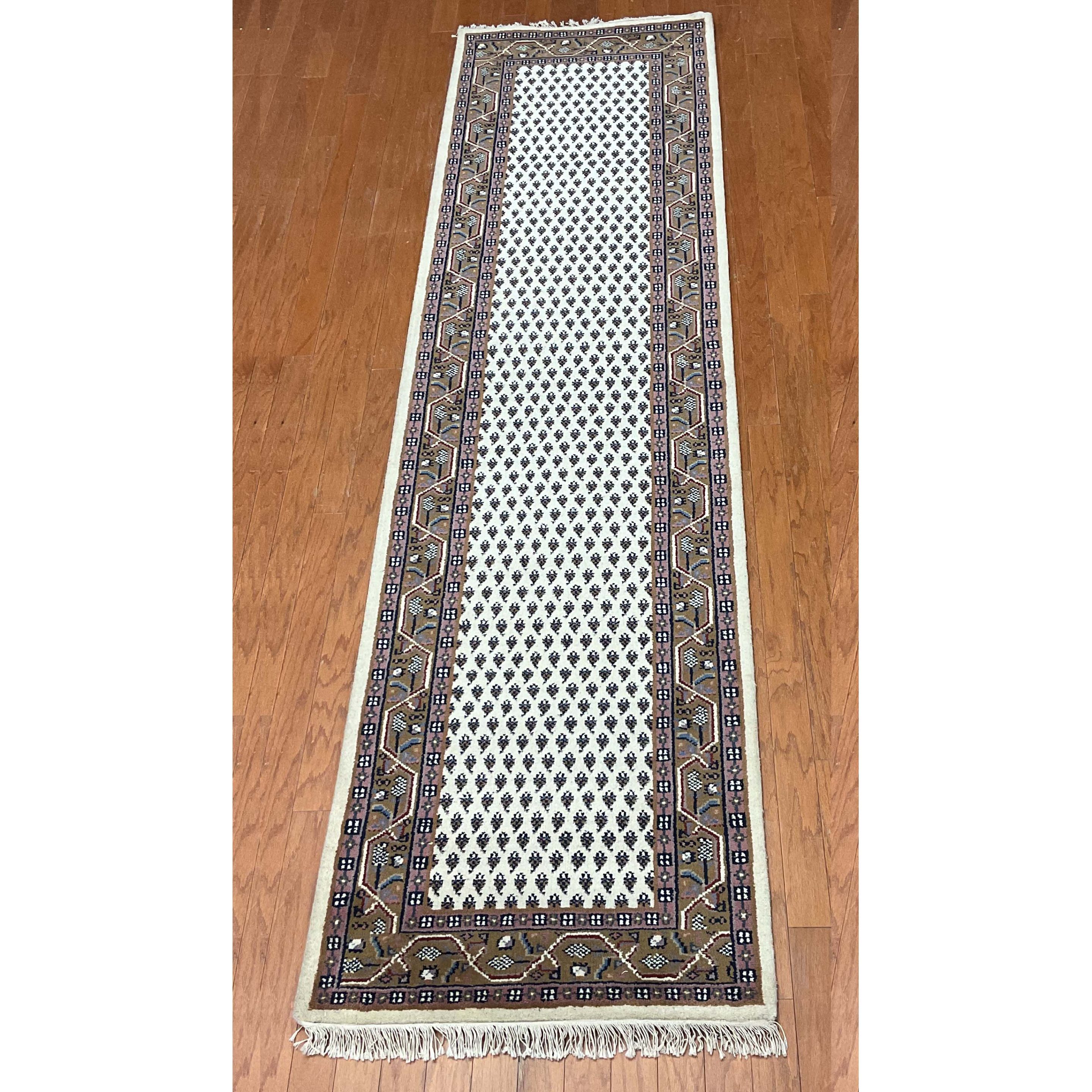 Indo Hand-knotted Mir Wool Runner (2'9 x 10')