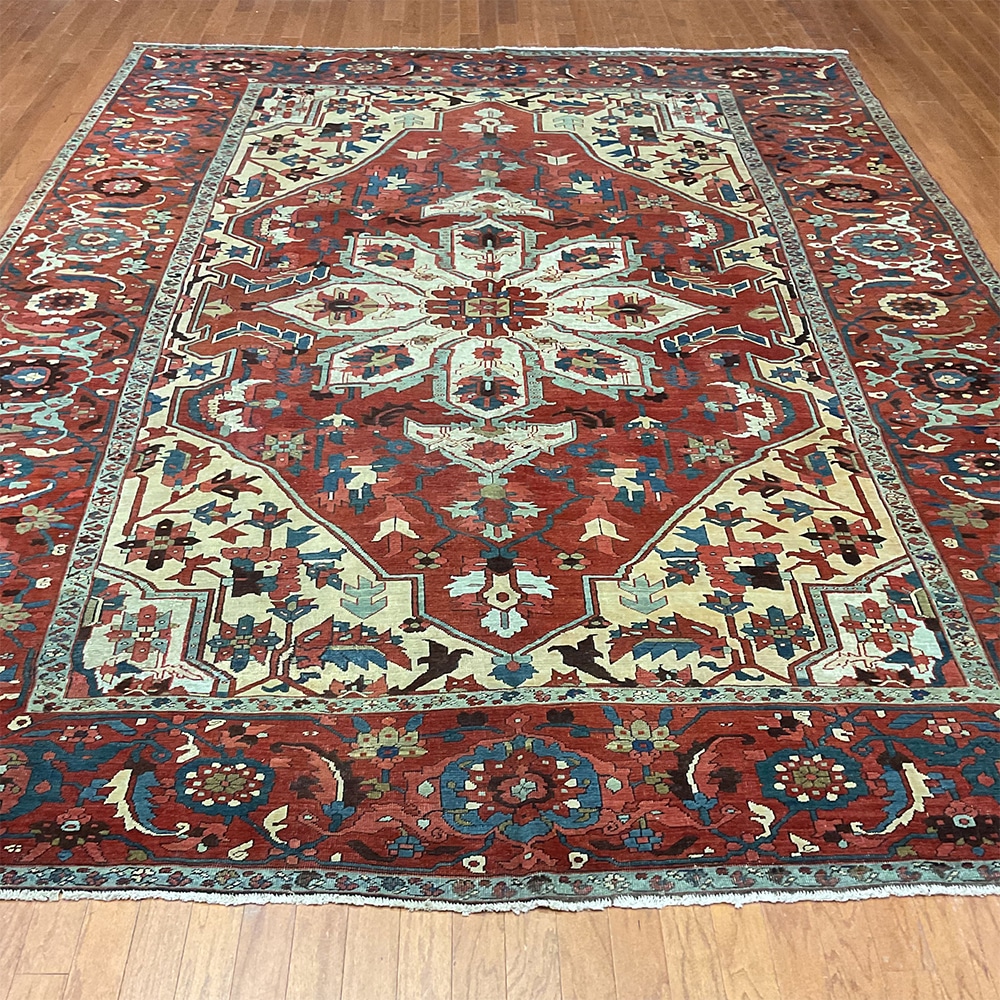 Hand Knotted Wool Area Rug Serapi Tribal Area Rug 5' 9 x 8' 11