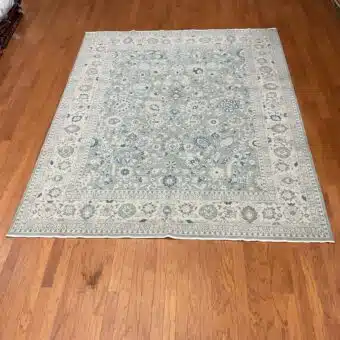 Hand Knotted Afghan Vegetable Dye Oushak Rug 8'X10'