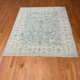 Hand Knotted Afghan Vegetable Dye Oushak Rug 8'X10'