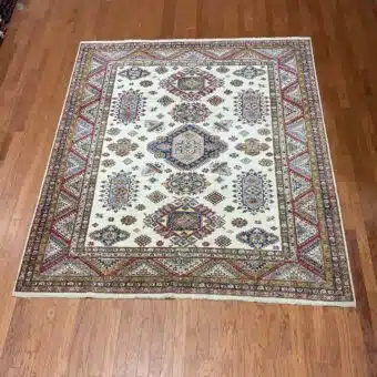 Handmade Super Kazak Wool Rug 8'x9'1"