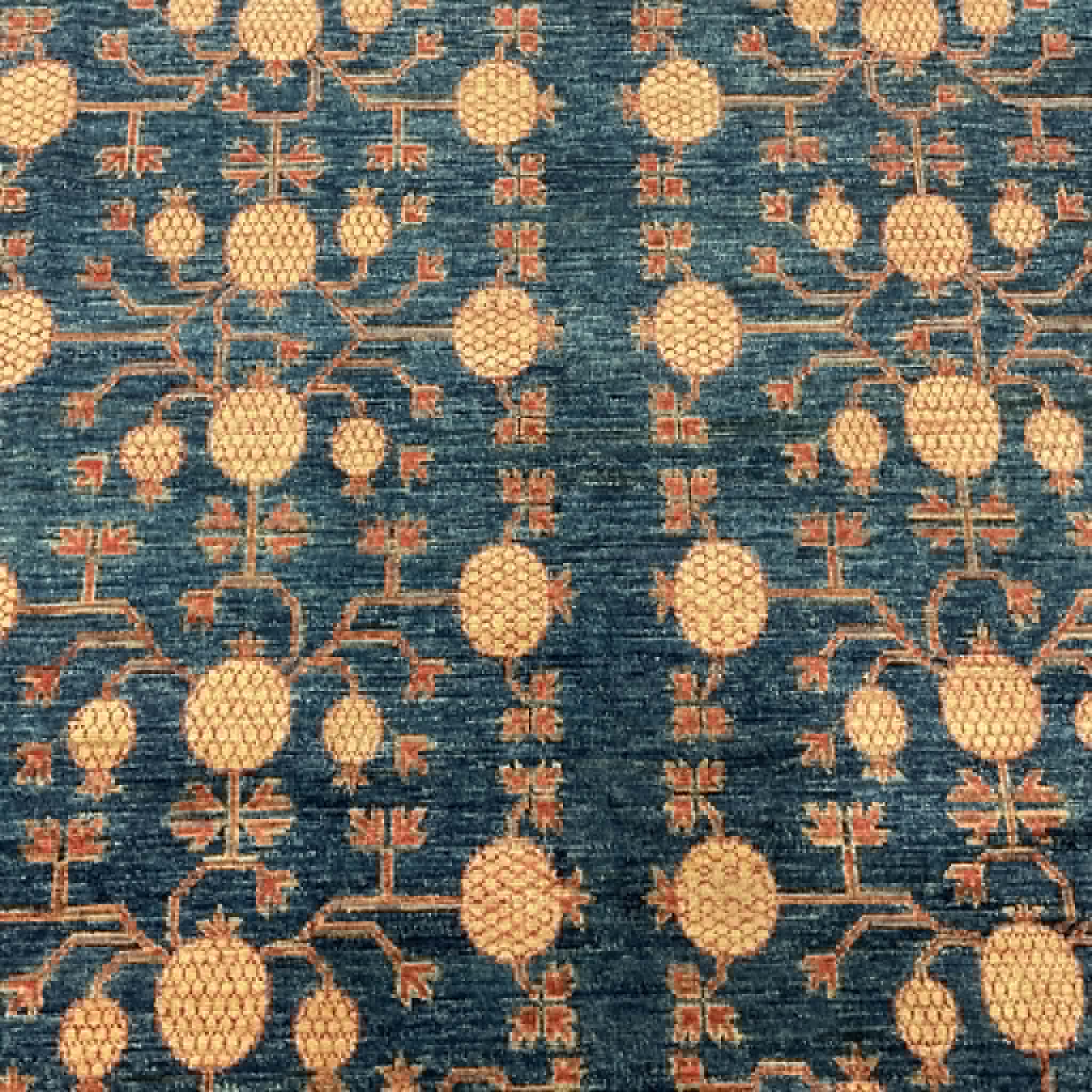 Hand Knotted Afghan Vegetable Dye Oushak Rug 8'2"x9'11" - Image 3
