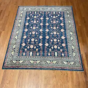 Hand Knotted Afghan Vegetable Dye Oushak Rug 8'2"x9'11"