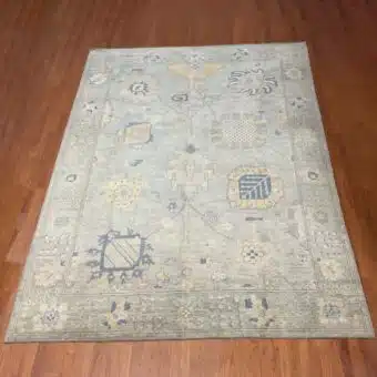 Hand Knotted Afghan Vegetable Dye Oushak Rug 9'10"x13'6"