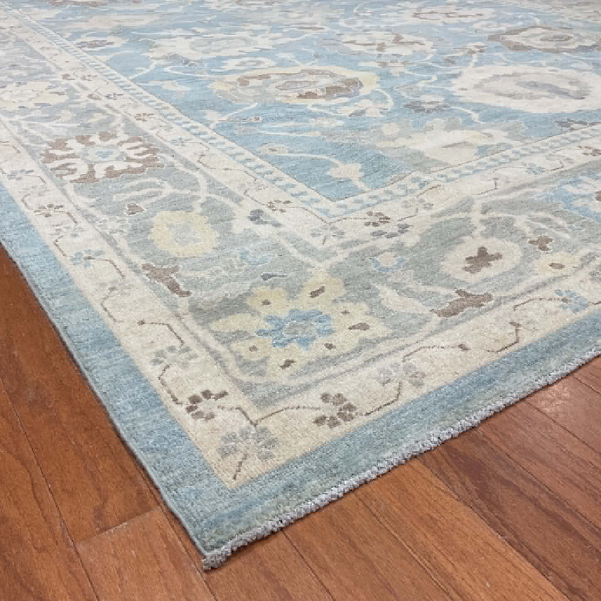 Hand Knotted Afghan Vegetable Dye Oushak Rug 9'x12' - Image 2