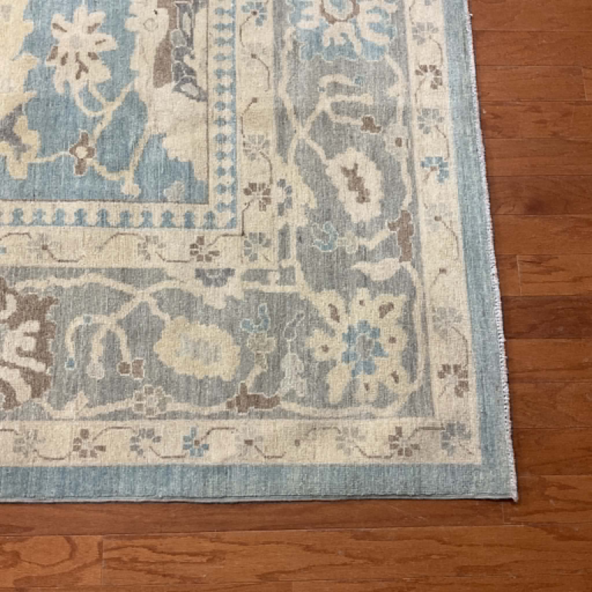 Hand Knotted Afghan Vegetable Dye Oushak Rug 9'x12' - Image 4