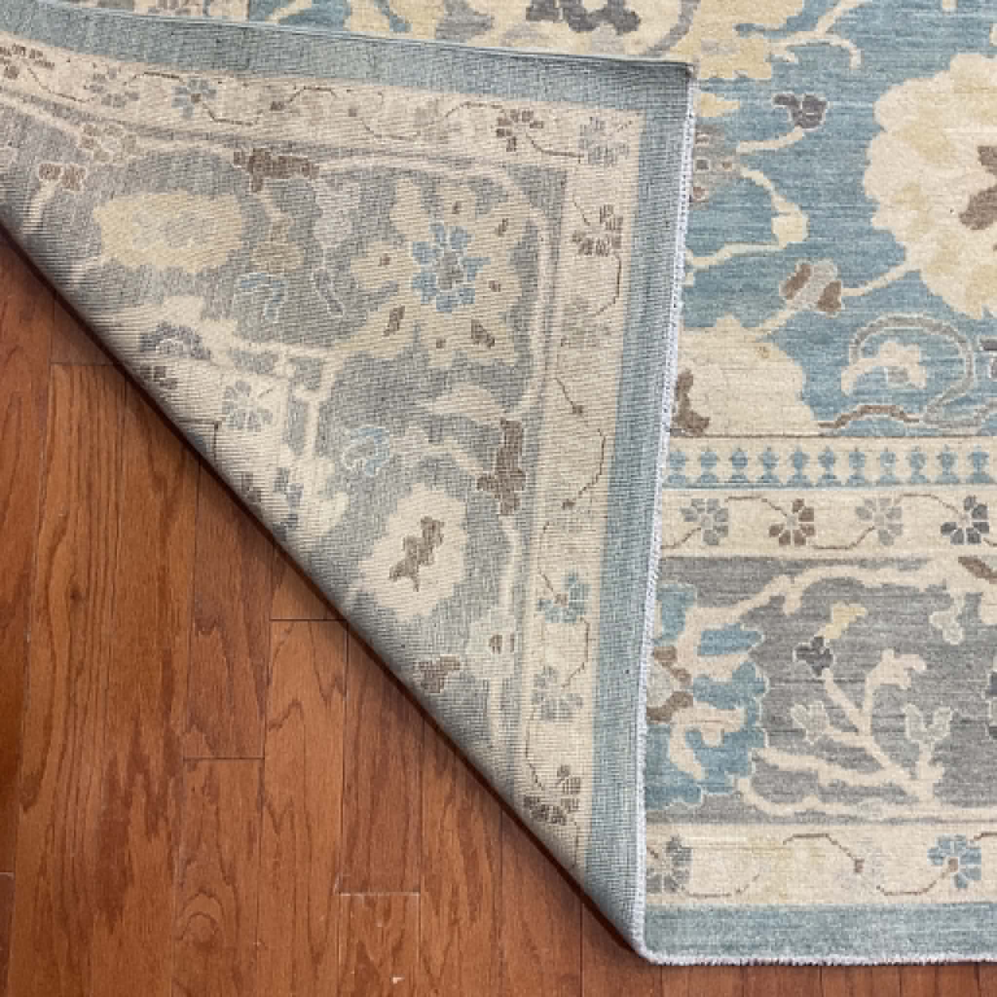 Hand Knotted Afghan Vegetable Dye Oushak Rug 9'x12' - Image 5