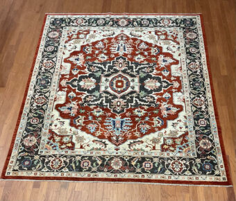 Afghan Vegetable Dye Heriz Wool Rug 8'3" x 9'5"